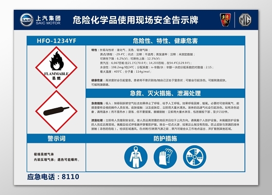 危险化学品风险点安全防范措施要求诱因告知牌